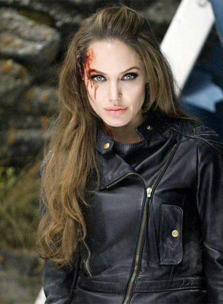 (image for) Angelina Jolie Wanted Leather Jacket