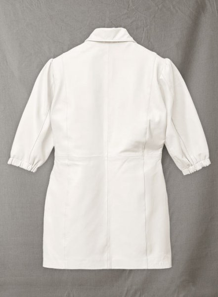 Off White Margot Robbie Leather Dress : LeatherCult: Genuine Custom ...