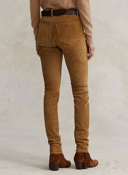 (image for) Suede Leather Jeans