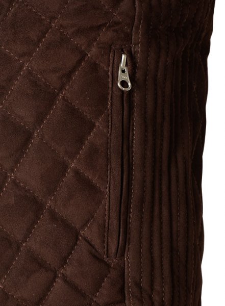(image for) Soft Dark Brown Suede Leather Vest # 324