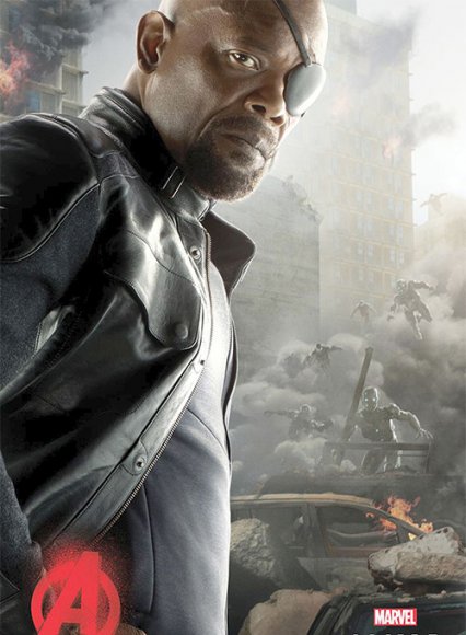 Black Avengers Age of Ultron Nick Fury Leather Jacket - 3XL