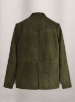 (image for) Woodland Green Suede Western Leather Blazer