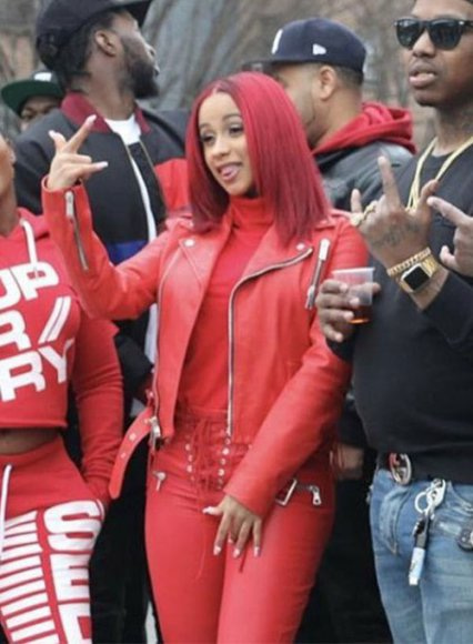 (image for) Cardi B Leather Pants