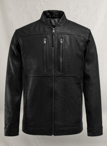 (image for) Thunder Storm Black Biker Leather Jacket
