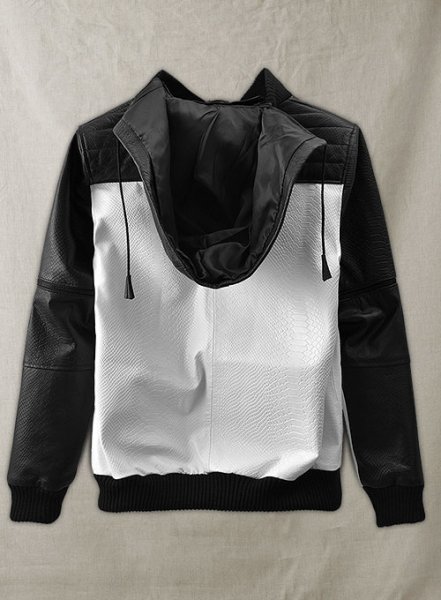 (image for) Black Python Tornado Convertible Leather Jacket
