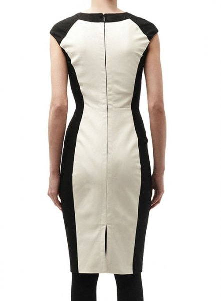 Color Block Leather Dress - # 754 : LeatherCult: Genuine Custom Leather ...