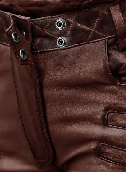 (image for) Carrier Burnt Maroon Leather Pants