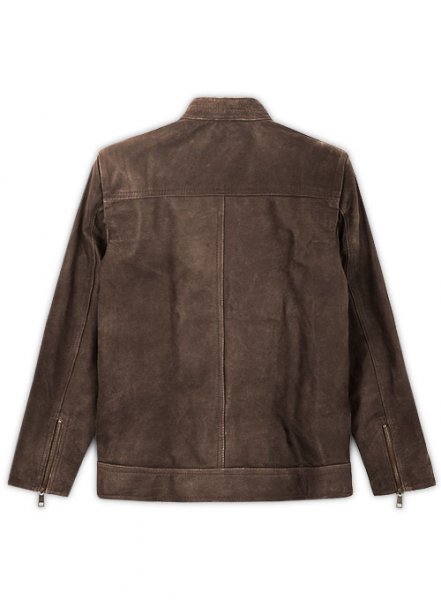 Vintage Brown Grain Rampage Dwayne Johnson Leather Jacket