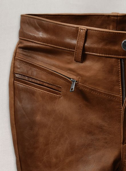 Log Cabin Brown Wax Noach Leather Pants : LeatherCult: Genuine Custom  Leather Products, Jackets for Men & Women