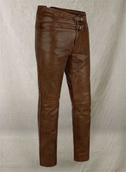 (image for) Spanish Brown Jim Morrison Leather Pants