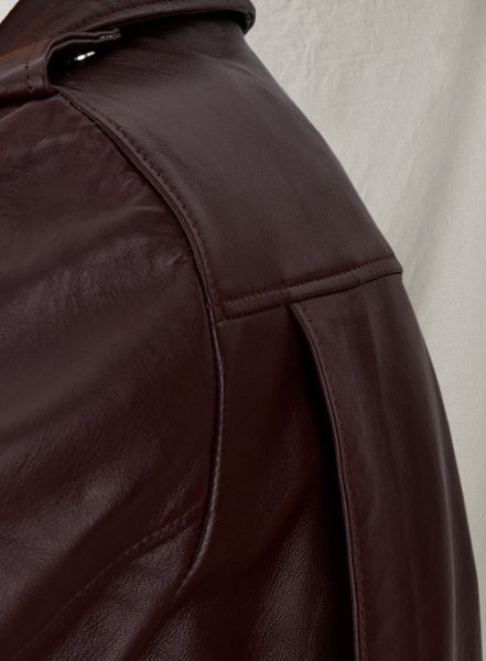 Burgundy Meghan Markle Leather Jacket