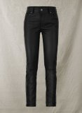 (image for) Black Stretch Leather Jeans