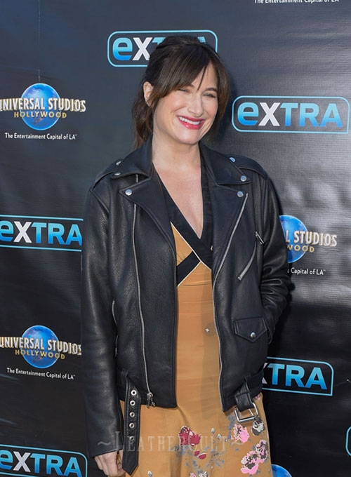 Kathryn Hahn Leather Jacket - Click Image to Close