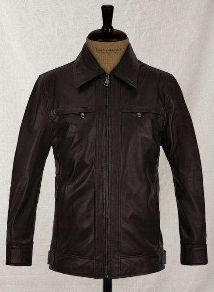 (image for) Soft Dark Brown Don Cheadle Traitor Leather Jacket