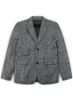 (image for) Gray Medieval Leather Blazer