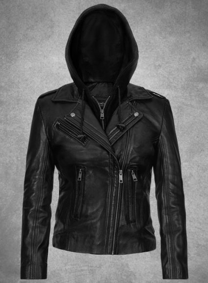 Hooded Flight Leather Jacket