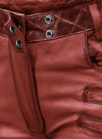(image for) Carrier Burnt Red Leather Pants