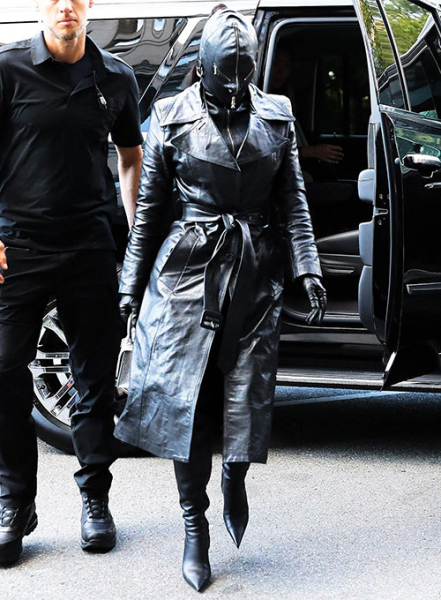 (image for) Kim Kardashian Leather Long Coat