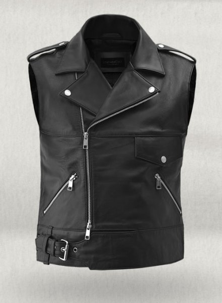 Leather Biker Vest # 331