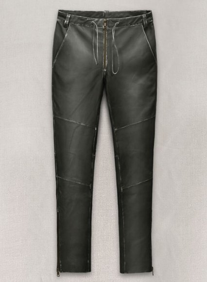 Balmain Nappa Leather Jogging Pants  Leather jogging pants, Jogging pants,  Black jeans