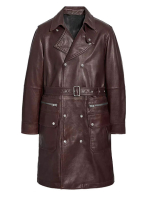 (image for) Belted Leather Trench Coat