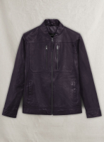 (image for) Thunder Storm Purple Biker Leather Jacket