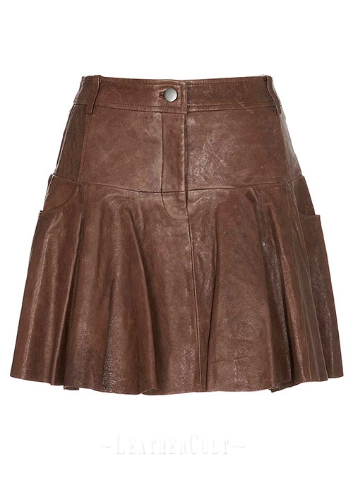 City Addiction Flare Leather Skirt - # 404 - Click Image to Close