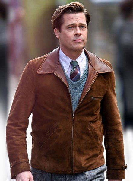 Brad Pitt Allied Leather Jacket