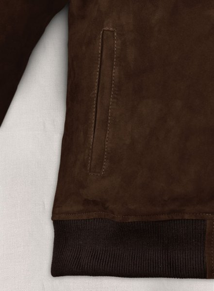 (image for) Dark Brown Suede Ryan Reynolds Leather Jacket