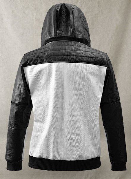 Black Python Tornado Convertible Leather Jacket : LeatherCult