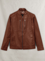 (image for) Thunder Storm Tan Biker Leather Jacket