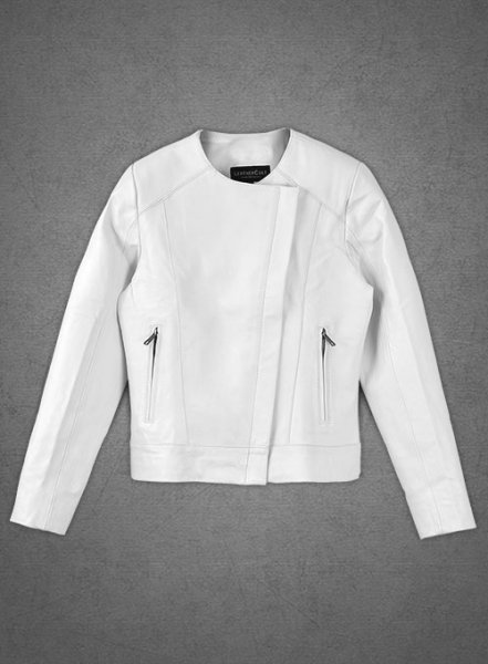 (image for) White Sofia Vergara Leather Jacket #1