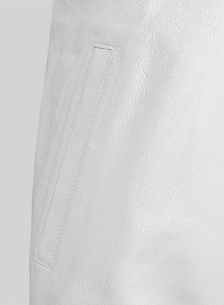 White Leather Jacket # 642