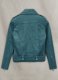 Prussian Blue Washed & Wax Jessica Alba Leather Jacket #2