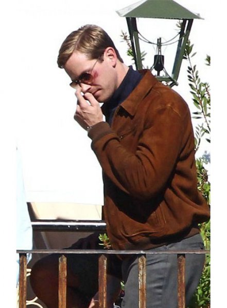 (image for) Armie Hammer Man From Uncle Leather Jacket