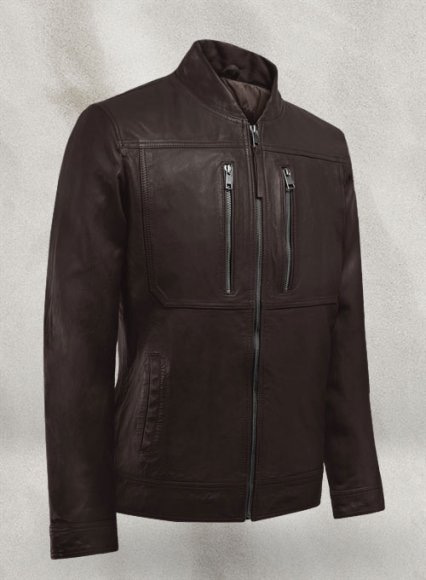 (image for) Thunder Storm Brown Biker Leather Jacket