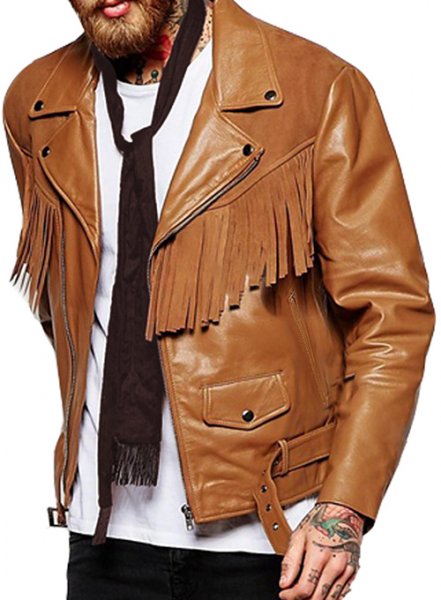 Leather Fringe Jacket #1009