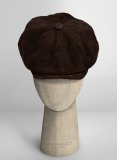 (image for) Dark Brown Suede Newsboy Cap