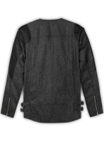 (image for) Stone Charcoal Tweed Leather Combo Jacket # 667
