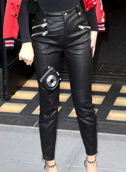 Selena Gomez Leather Pants #2