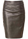 Front Yoke Leather Skirt - # 454