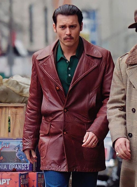 (image for) Johnny Depp Donnie Brasco Leather Blazer