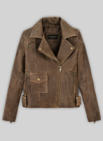 (image for) Vintage Gravel Brown Leather Jacket # 263