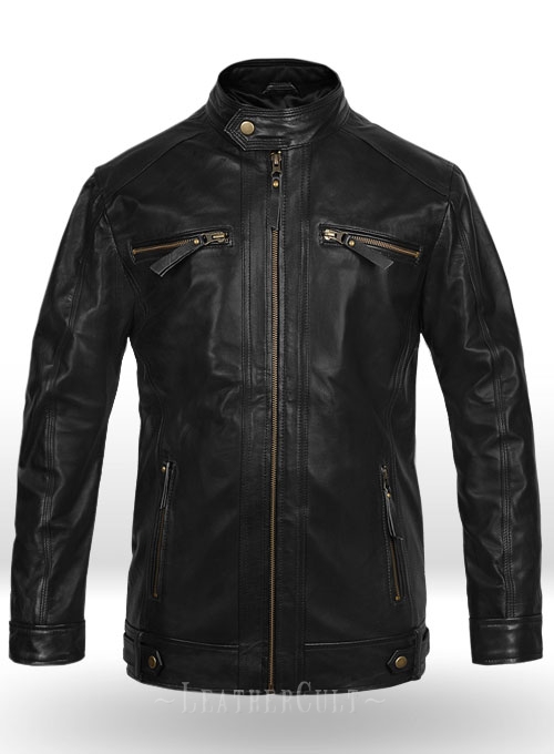 Black Leather Jacket # 660 - Click Image to Close