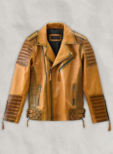 (image for) Charles Burnt Mustard Leather Jacket