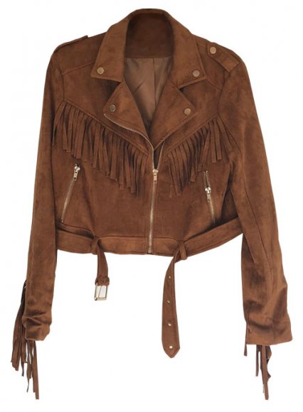 Fringe Leather Jacket #1010