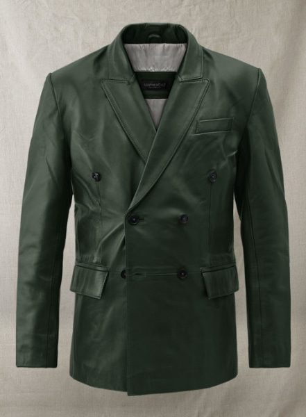 (image for) Vintage Green Leather Blazer