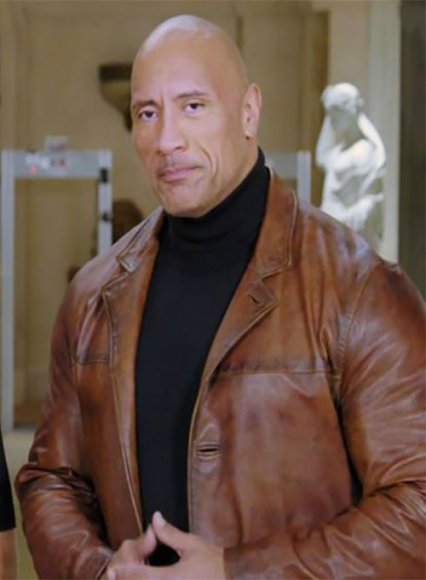 (image for) Dwayne Johnson Red Notice Leather Trench Coat