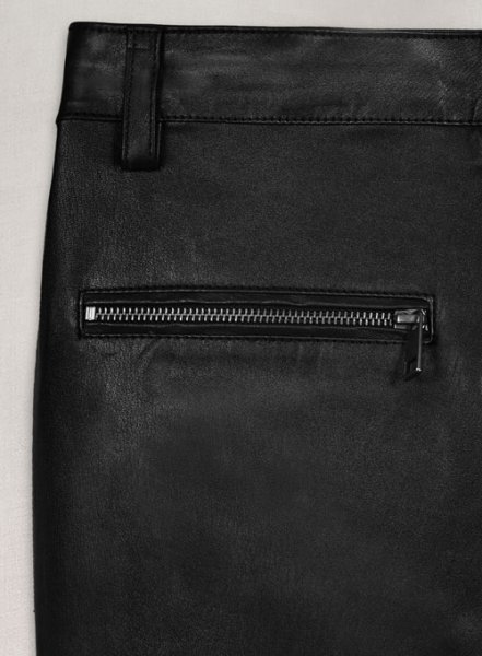 Zara Black Faux Leather Side Zip Ankle Legging Pants sz S | eBay