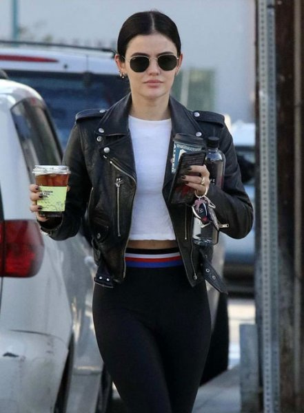 (image for) Lucy Hale Leather Jacket